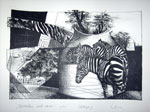 Akopian kunst: "Stilleben med Zebraer"