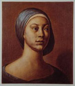 Koldruo kunst: Kvinne med blått hodeklede