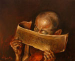 Kristoffersen kunst: "Studerende munk"